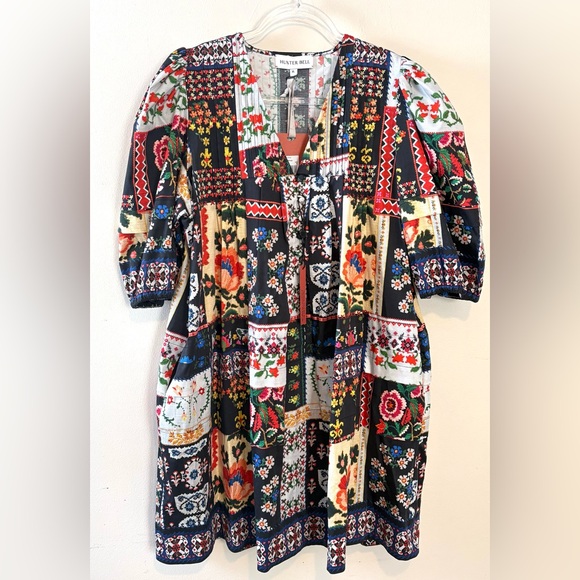 New Hunter Bell Jenkins dress in floral quilt print - Picture 4 of 10
